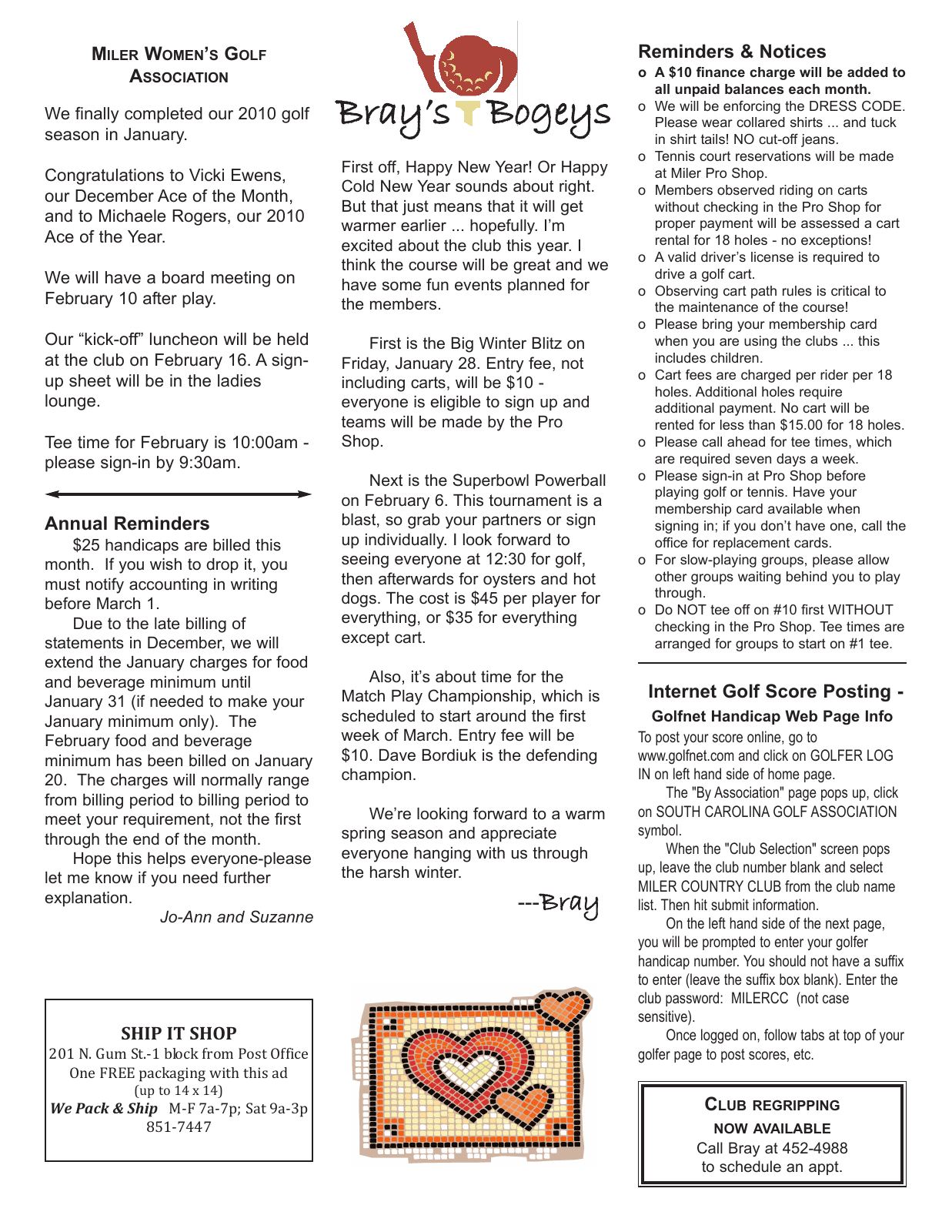 February 2011 newsletter, page 2 of 2