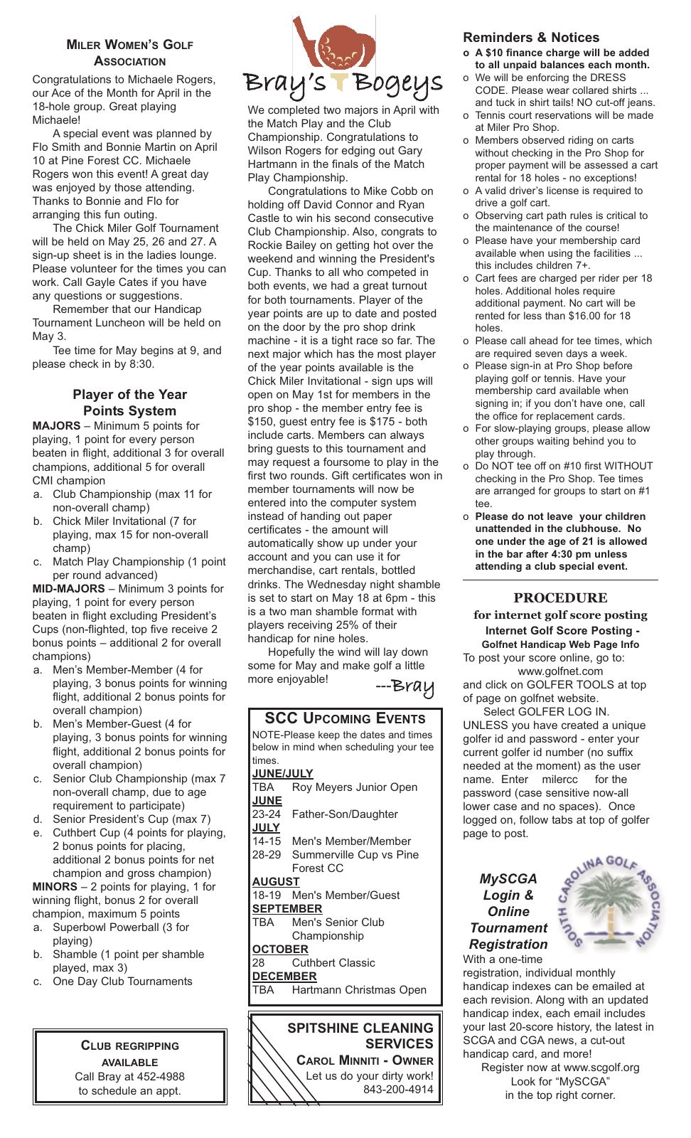May 2012 newsletter, page 2 of 2