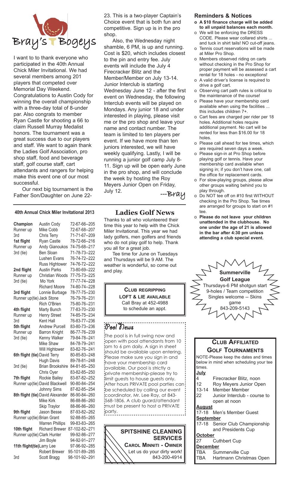 June 2013 newsletter, page 2 of 2