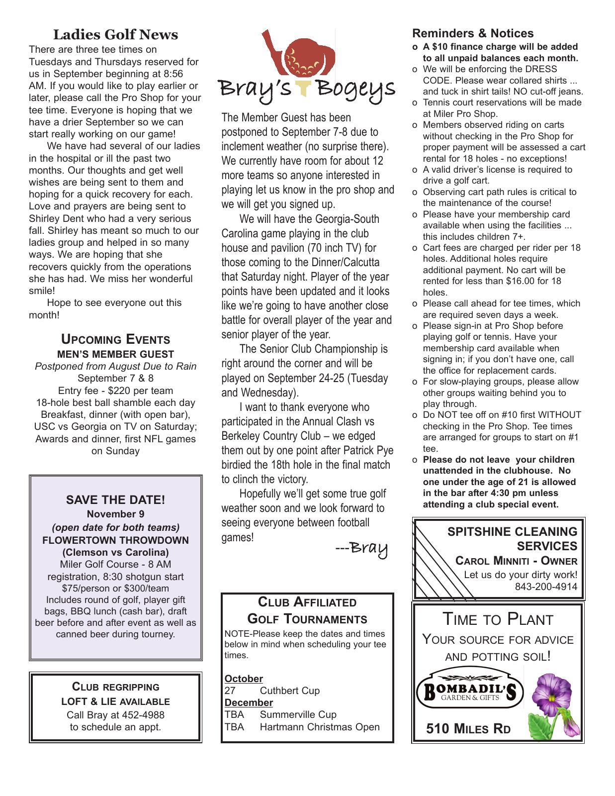September 2013 newsletter, page 2 of 2