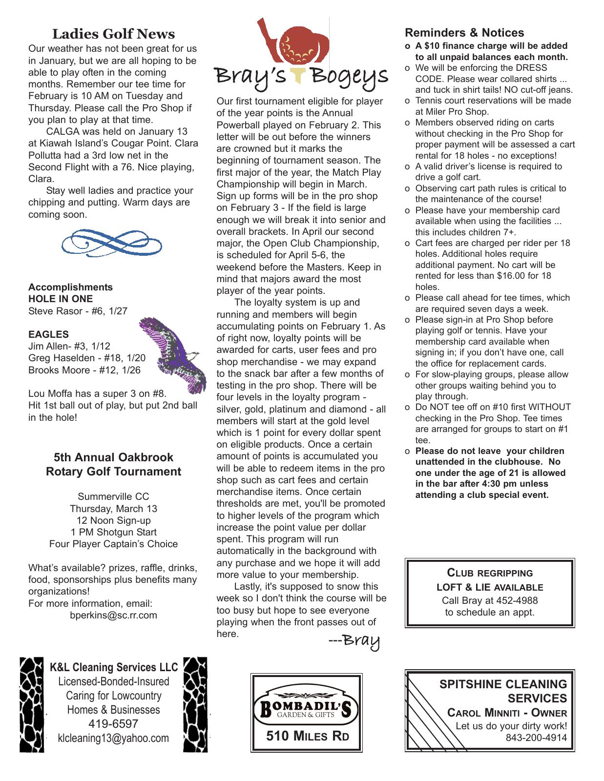 February 2014 newsletter, page 2 of 2