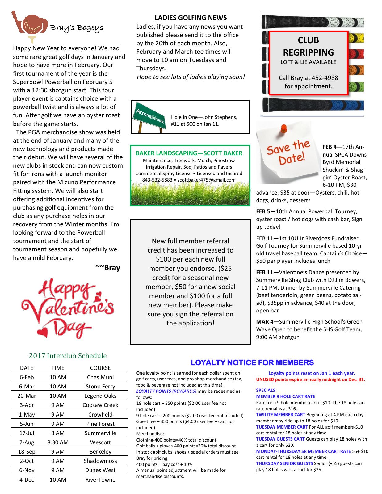 February 2017 newsletter, page 2 of 2