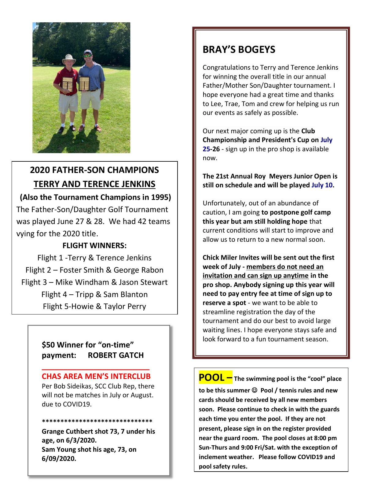 July 2020 newsletter, page 2 of 2