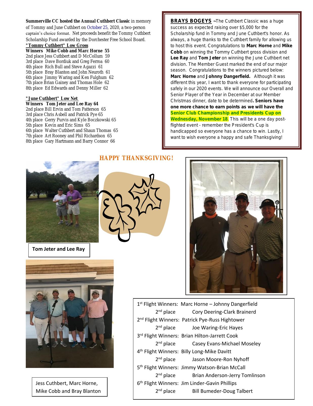 November 2020 newsletter, page 2 of 3