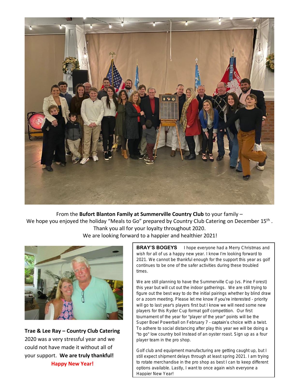 January 2021 newsletter, page 2 of 2