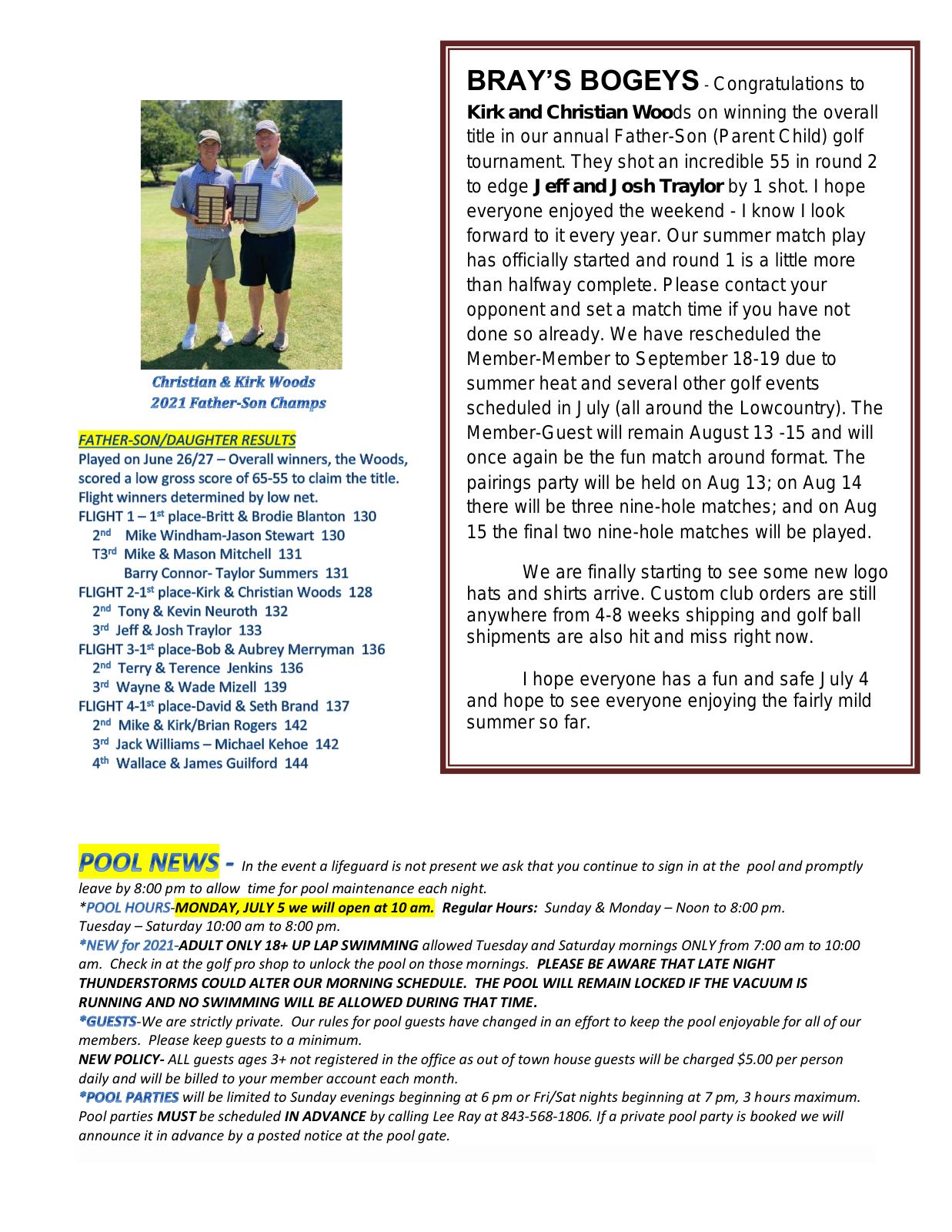 July 2021 newsletter, page 2 of 2