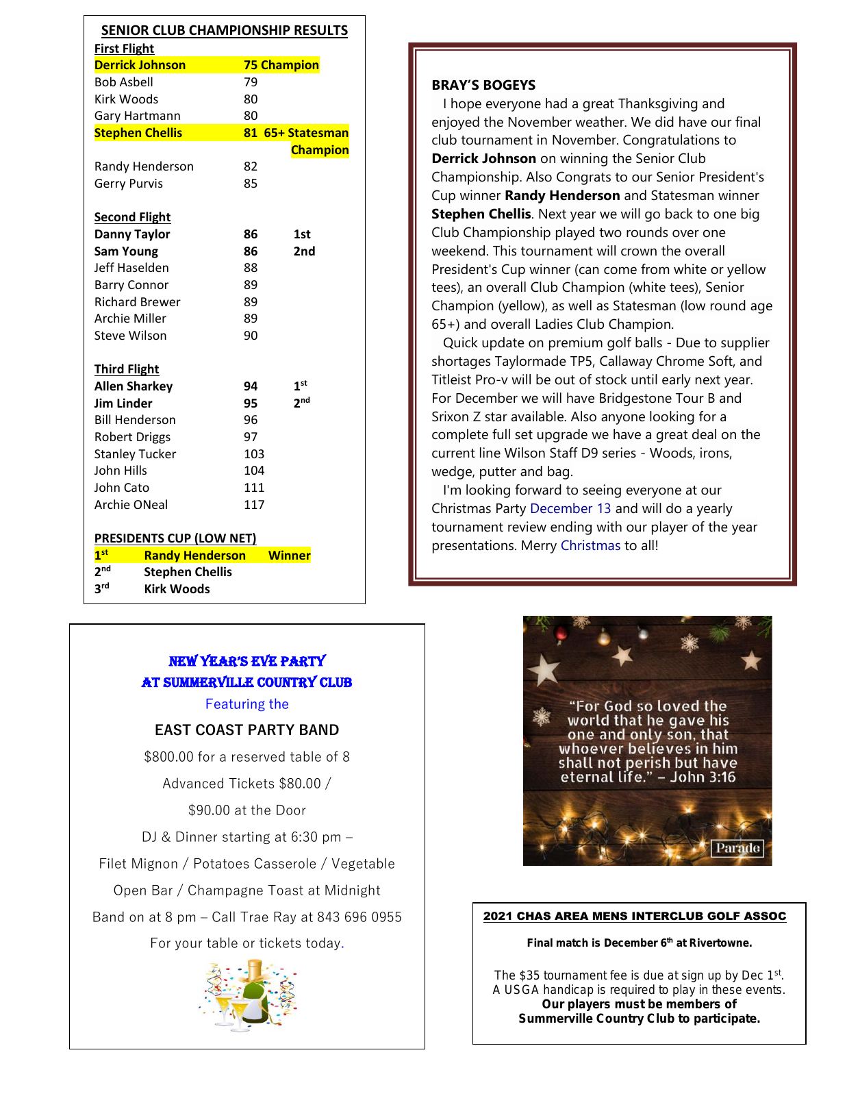 December 2021 newsletter, page 2 of 2