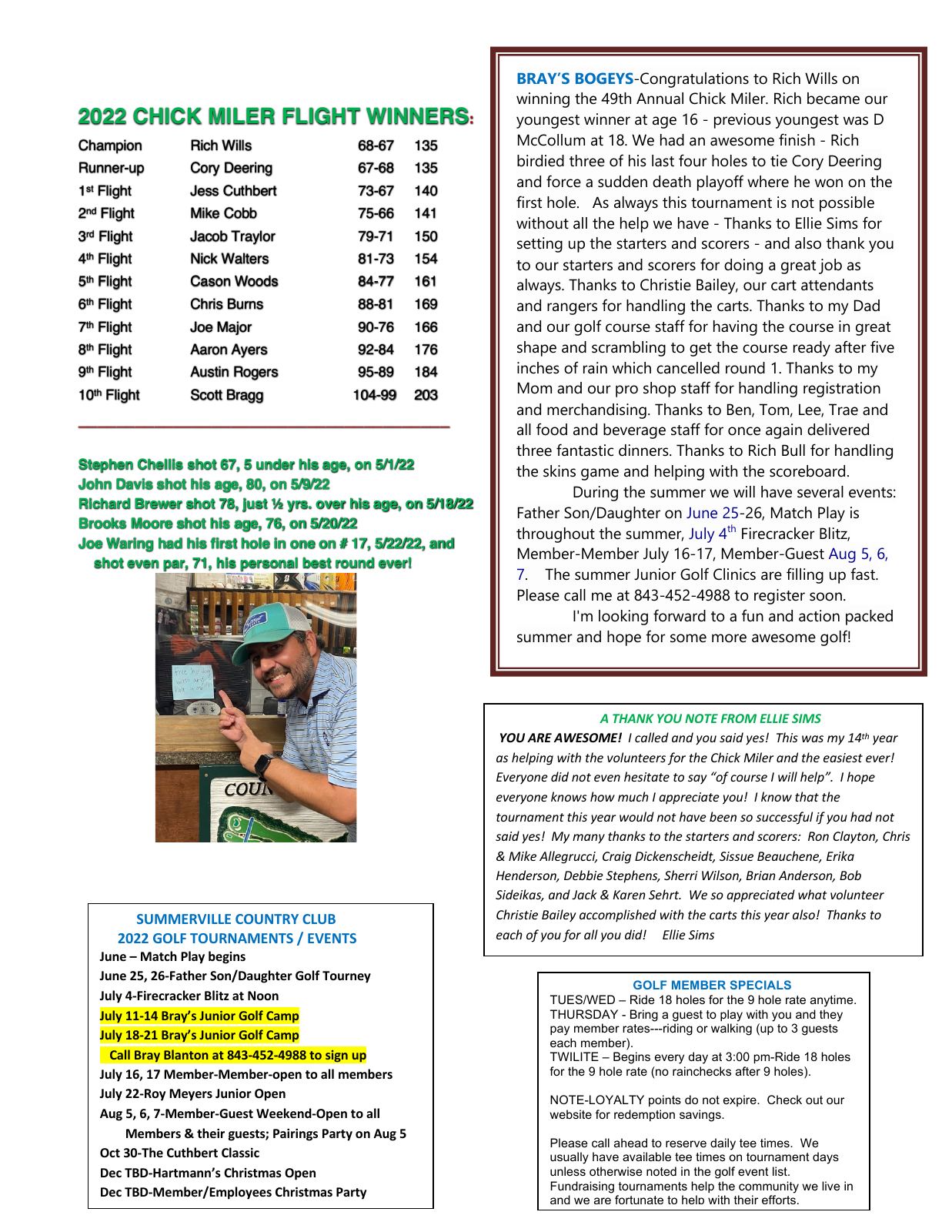 June 2022 newsletter, page 2 of 2