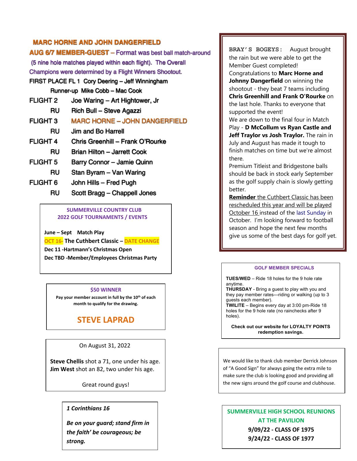 September 2022 newsletter, page 2 of 2