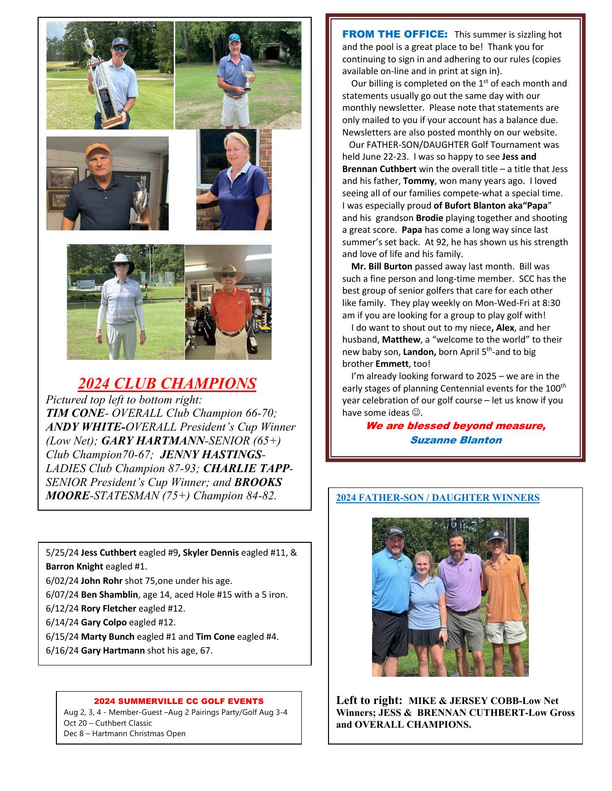 July 2024 newsletter, page 2 of 2