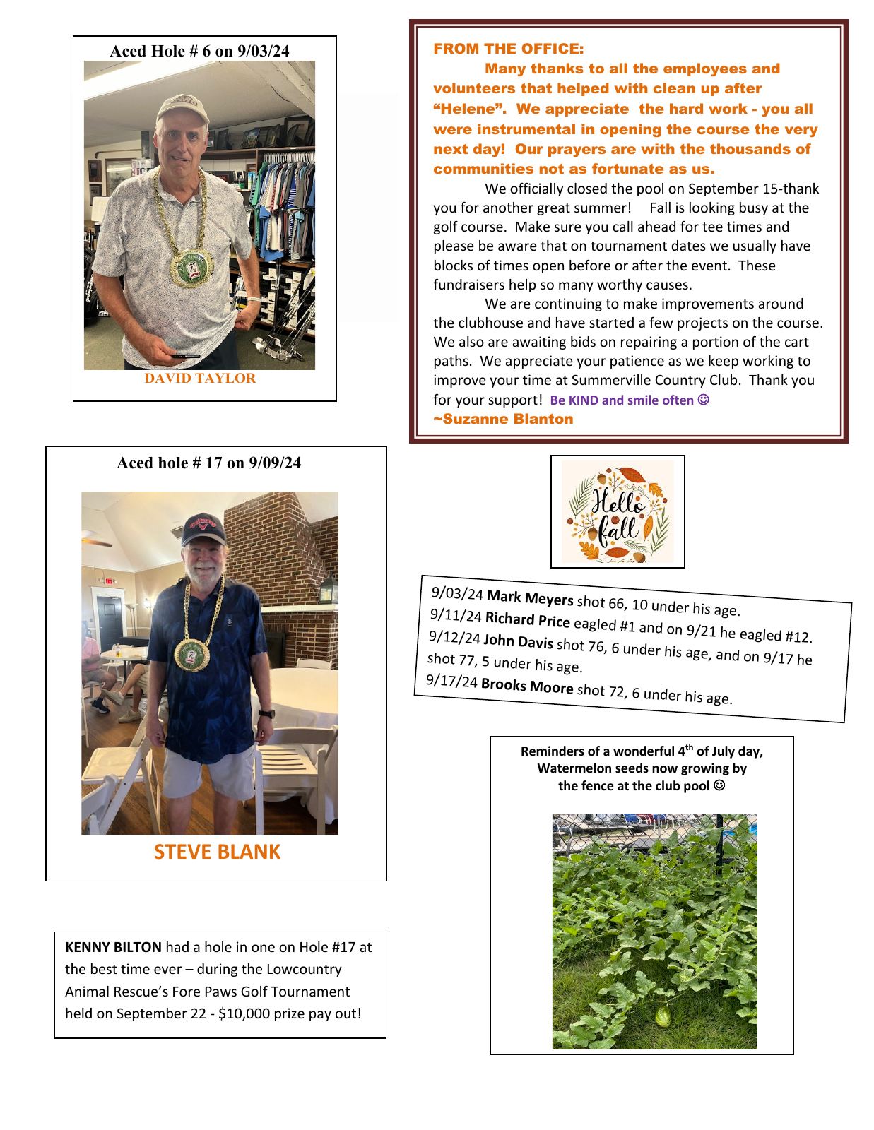 October 2024 newsletter, page 2 of 2