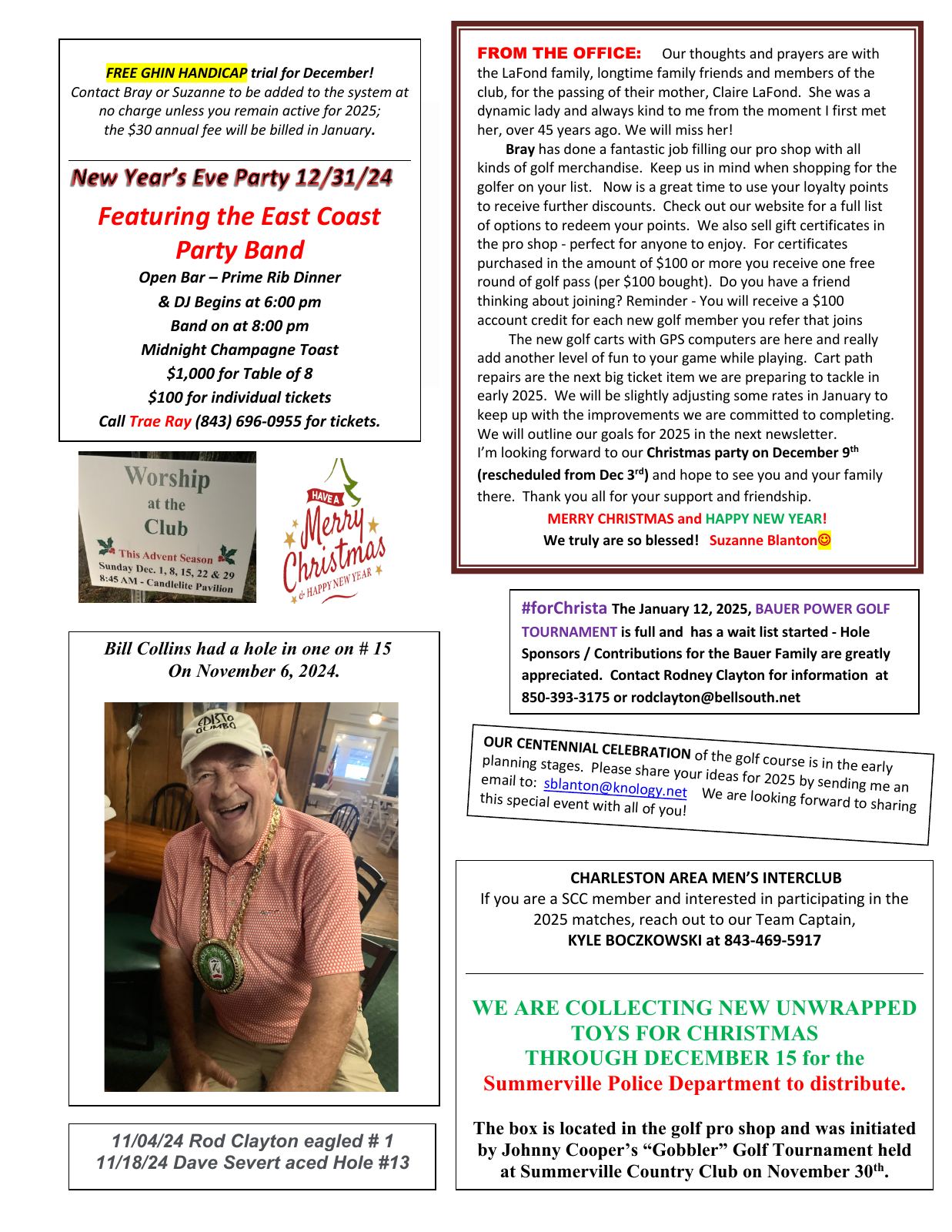 December 2024 newsletter, page 2 of 2
