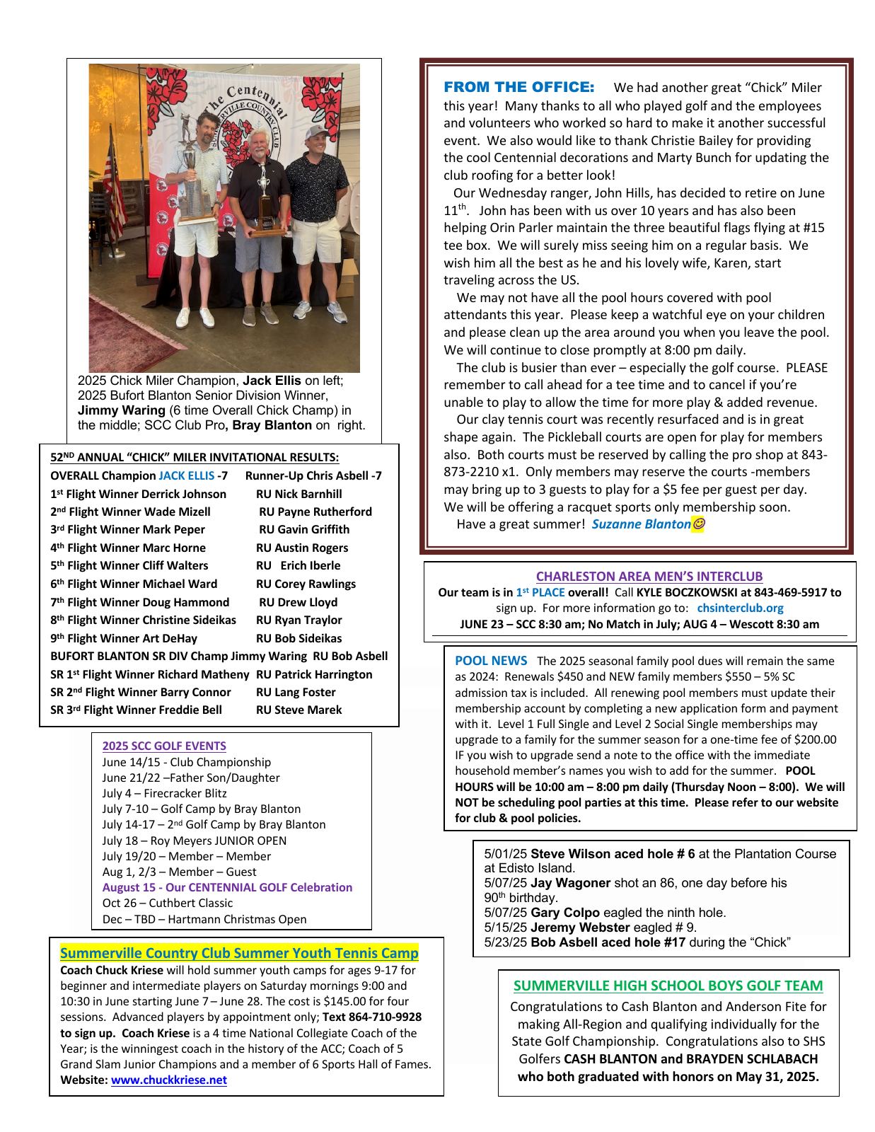 June 2025 newsletter, page 2 of 2