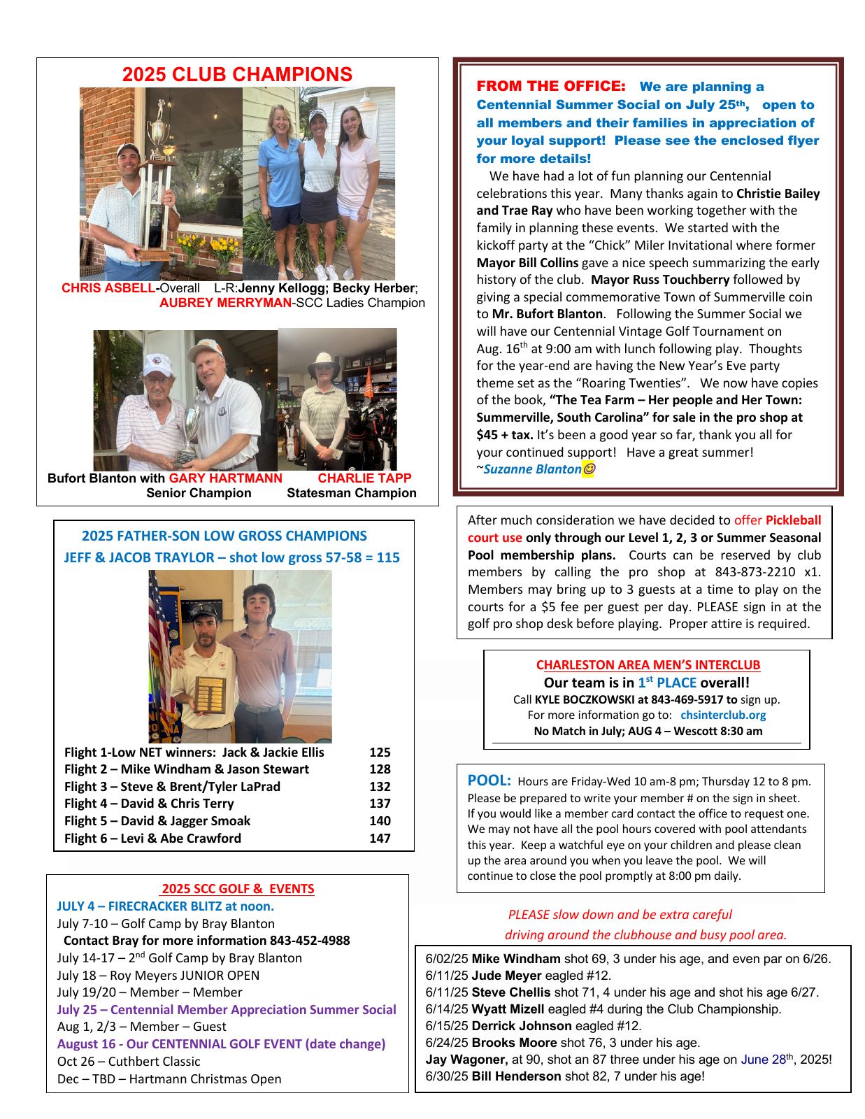 July 2025 newsletter, page 2 of 2