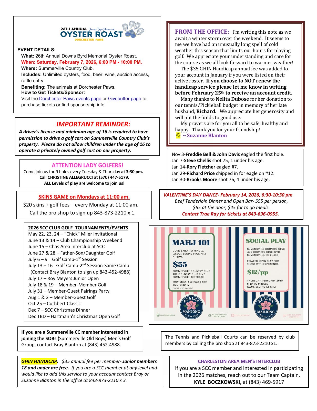 February 2026 newsletter, page 2 of 2